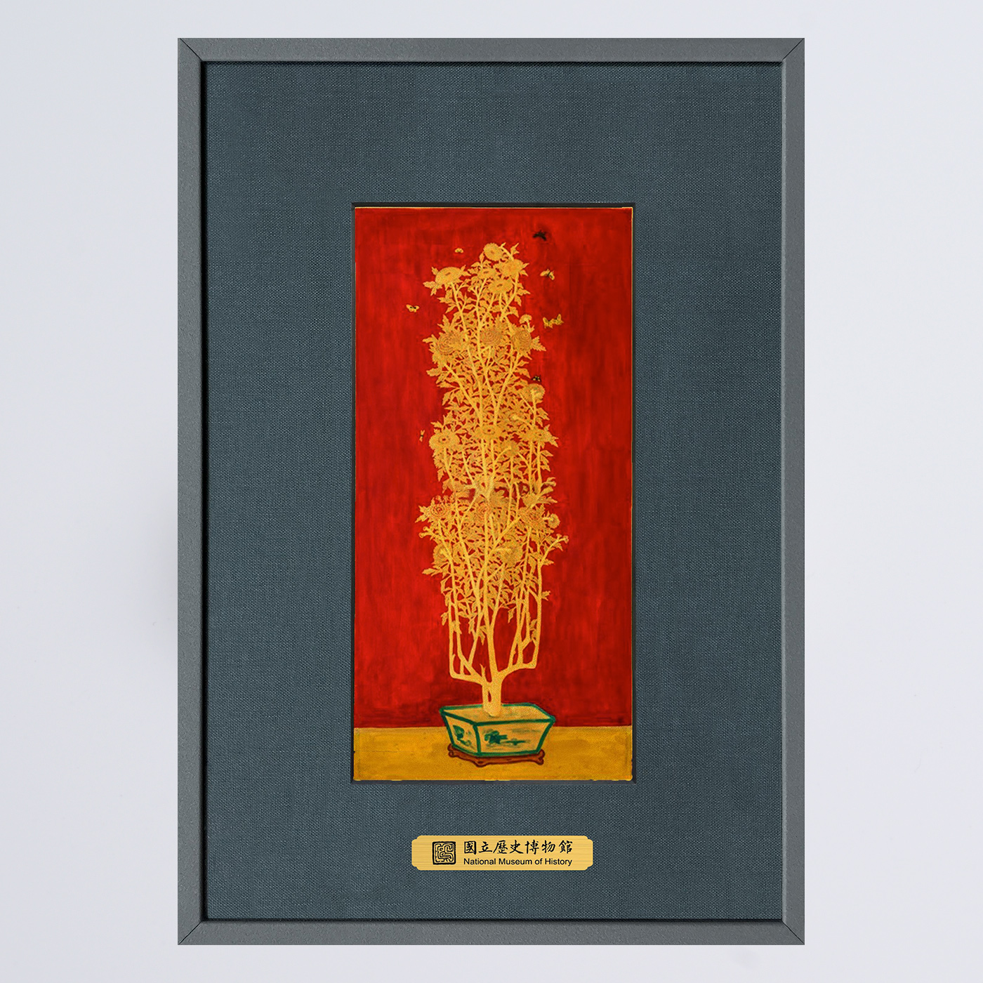 品金品黃金畫－常玉 菊(紅)