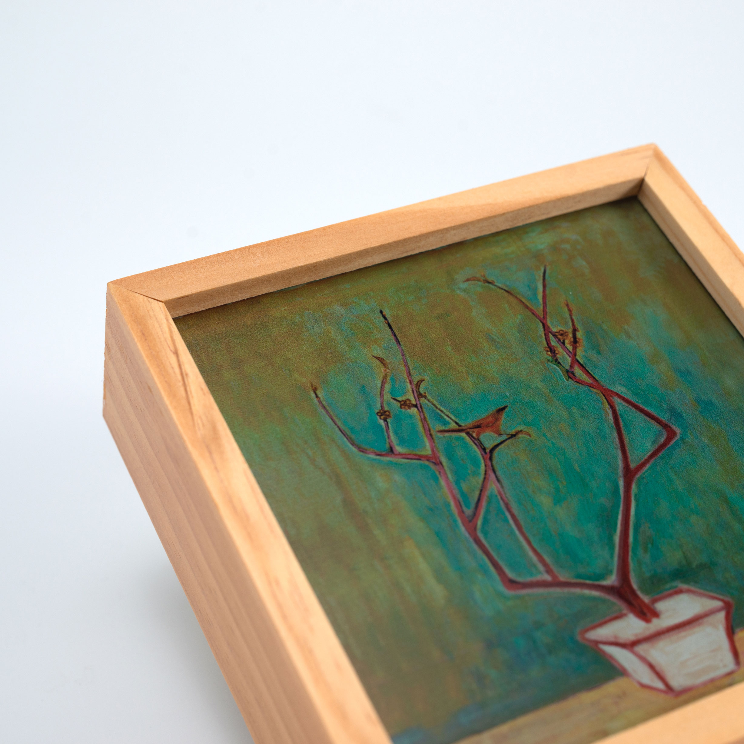 常玉相框燈-梅 Plum Blossom Wooden Light Box 