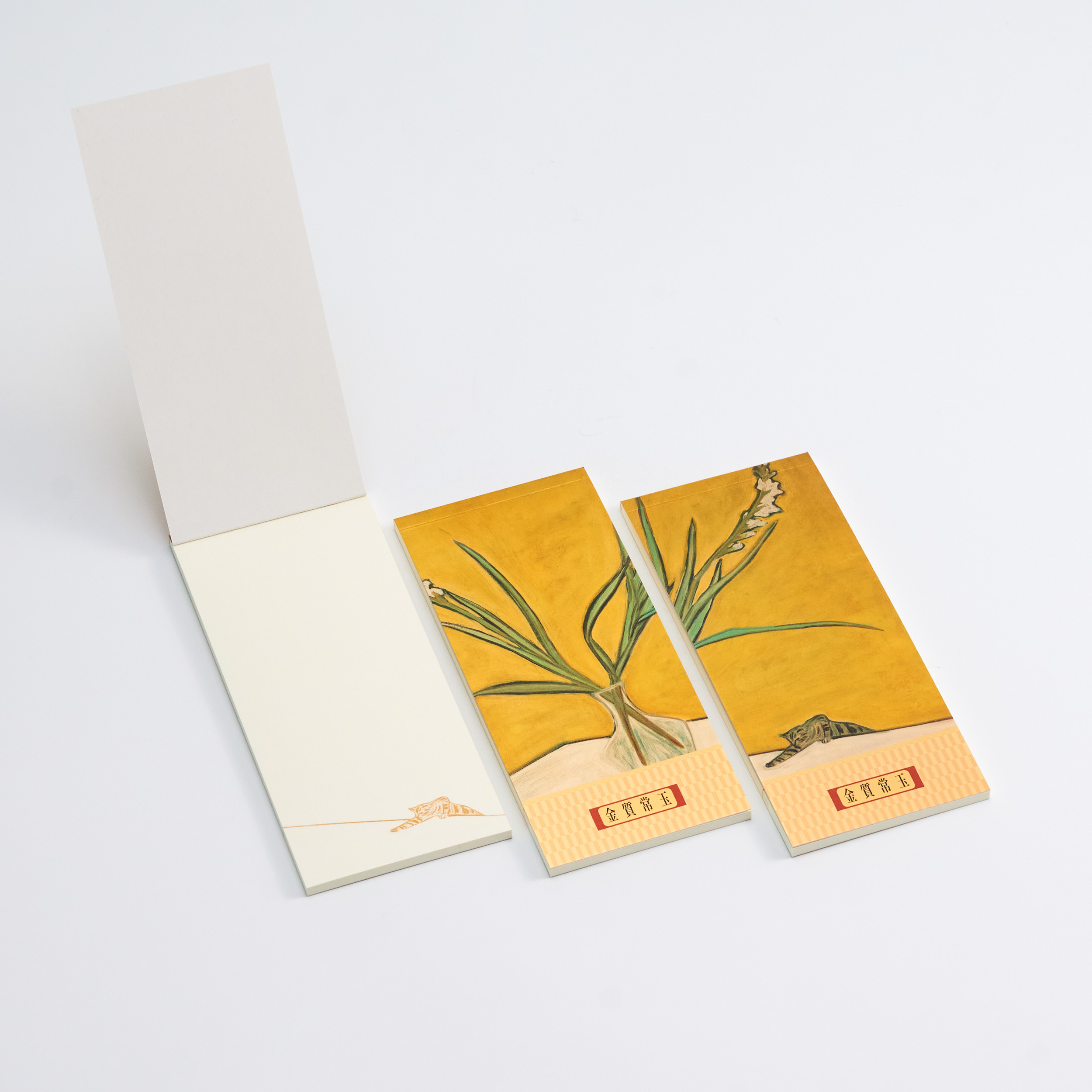 金質常玉手箋禮盒-花  Sanyu Golden Treasures Notepad Giftbox-Flowers