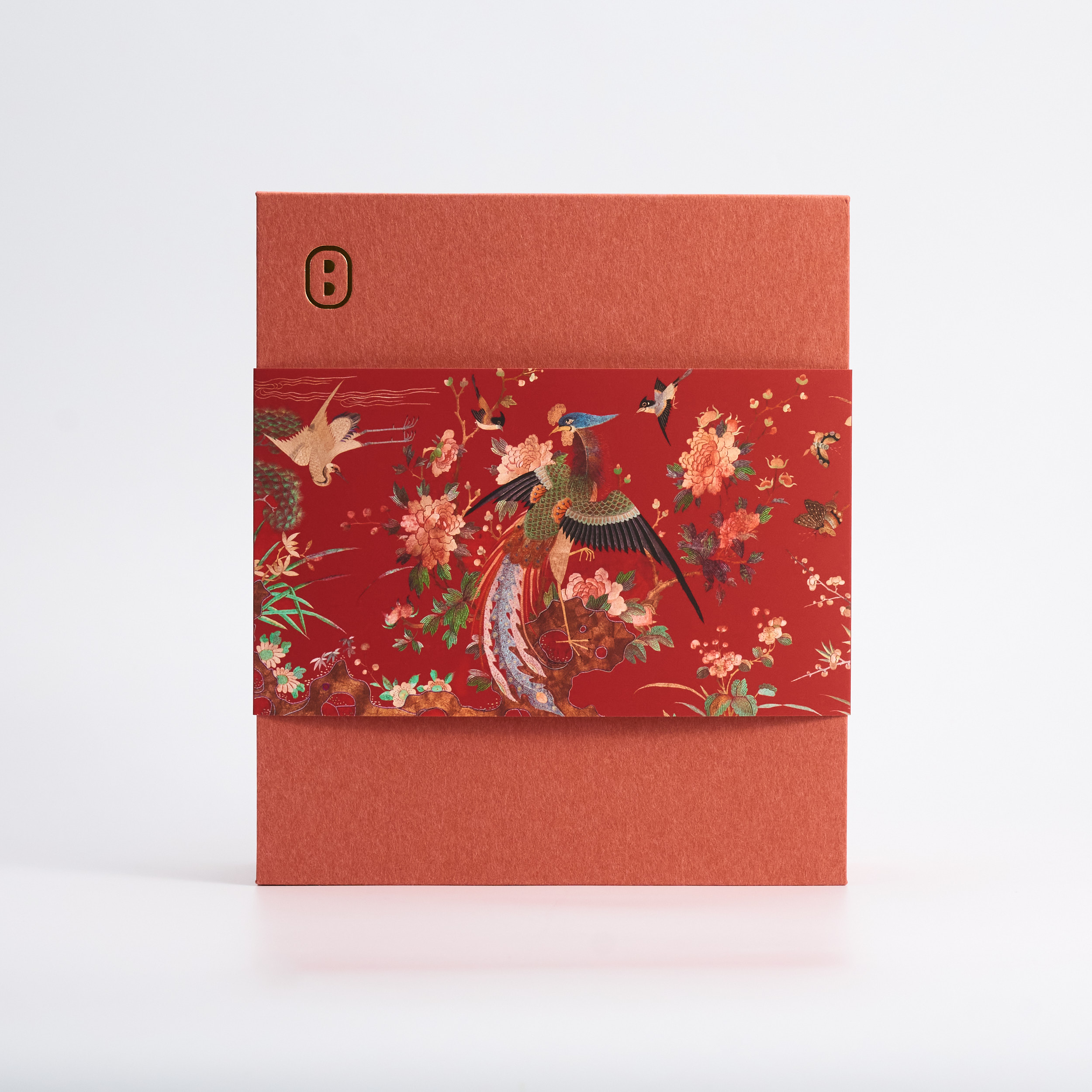 吉光祥羽 好日成雙禮盒 花鳥刺繡橫批 Good Luck Tea Gift Set 『Ching Dynasty, Lateral Curtain Embroidered with Flowers and Birds』