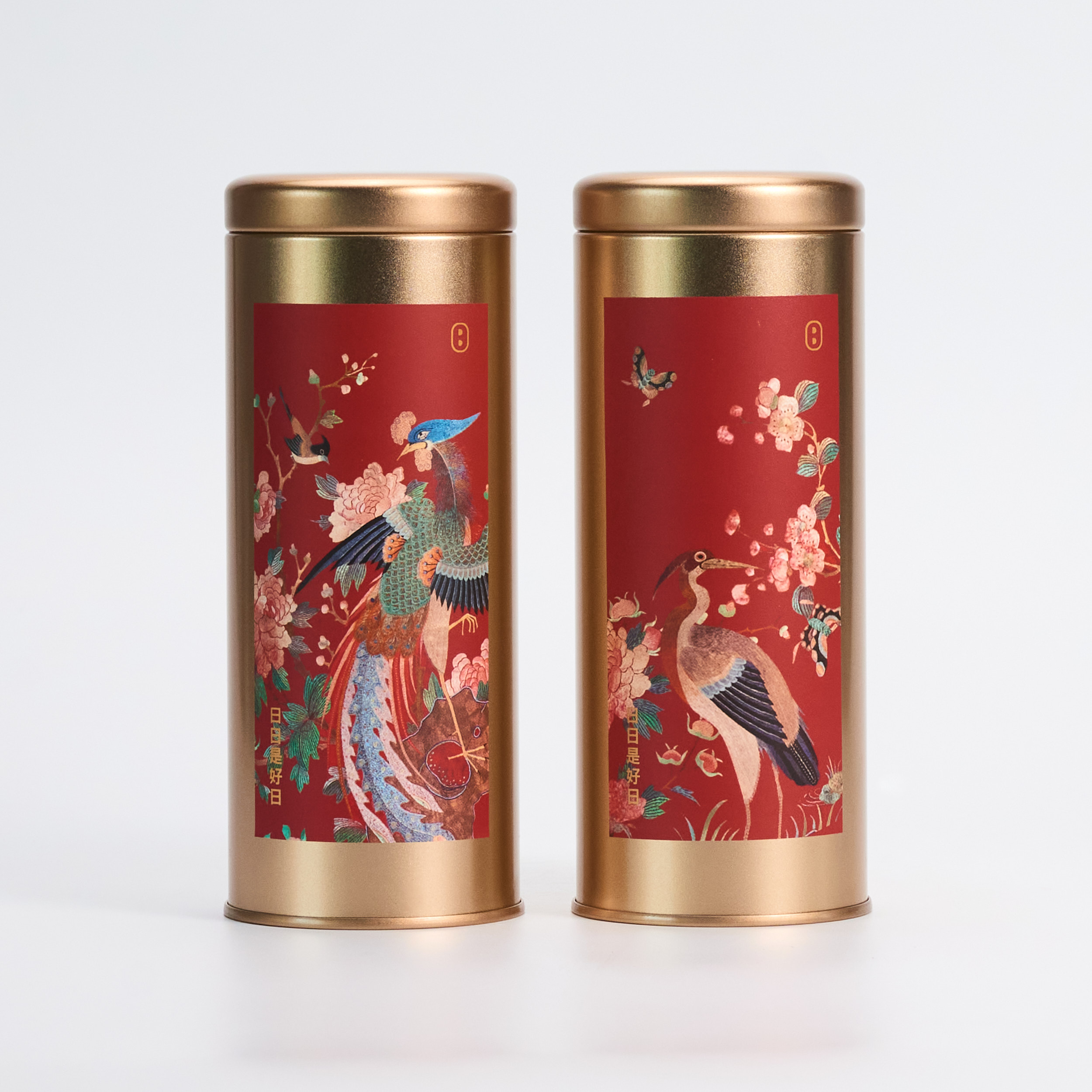 吉光祥羽 好日成雙禮盒 花鳥刺繡橫批 Good Luck Tea Gift Set 『Ching Dynasty, Lateral Curtain Embroidered with Flowers and Birds』