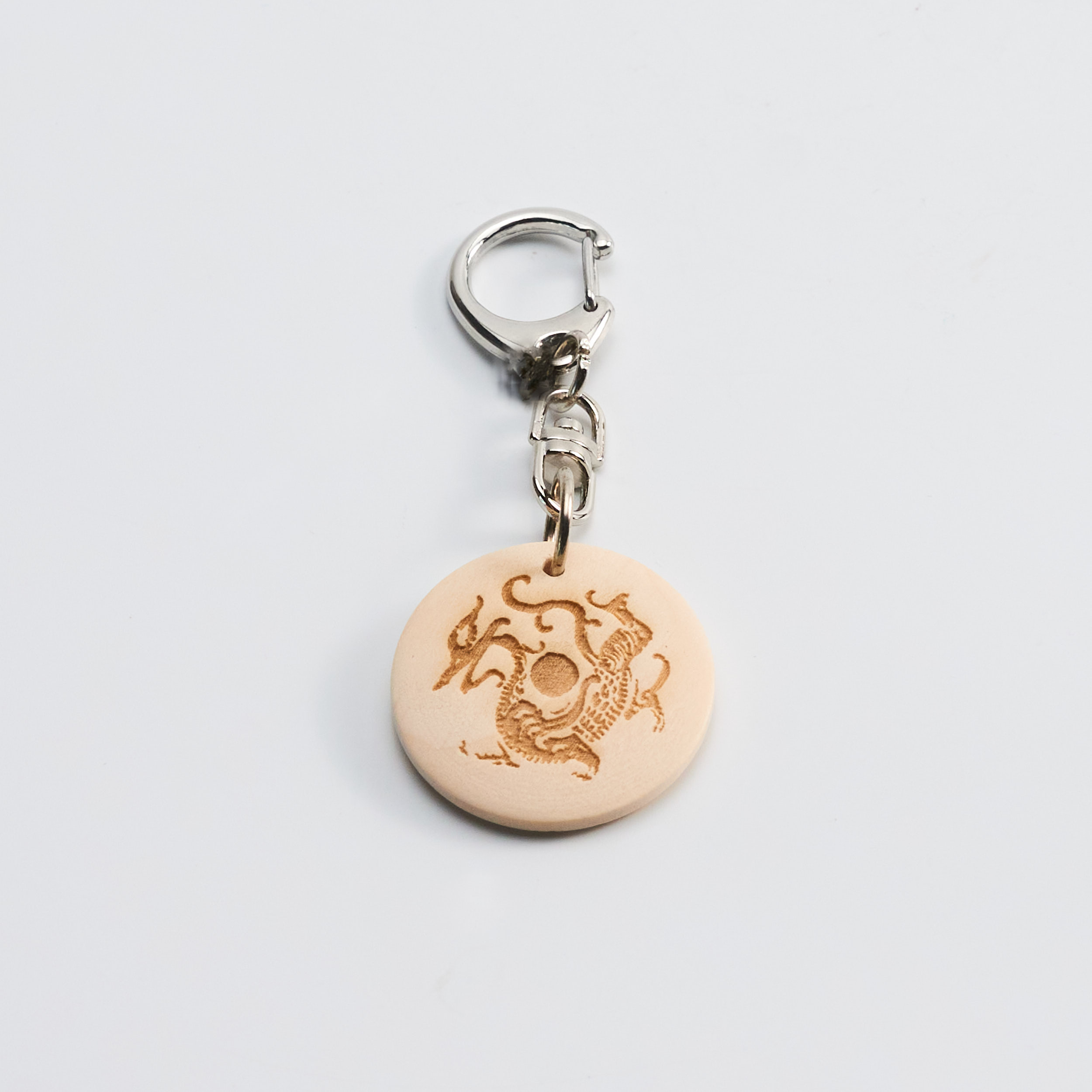 木質鑰匙圈 - 青龍 Wooden Keychain - Azure Dragon